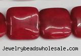 CCN3804 15.5 inches 20*20mm square candy jade beads wholesale