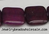 CCN3806 15.5 inches 20*20mm square candy jade beads wholesale