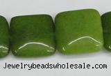 CCN3808 15.5 inches 20*20mm square candy jade beads wholesale