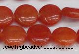 CCN3816 15.5 inches 14mm flat round candy jade beads wholesale