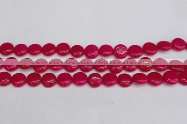 CCN3819 15.5 inches 14mm flat round candy jade beads wholesale