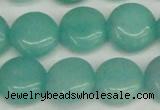 CCN3822 15.5 inches 14mm flat round candy jade beads wholesale