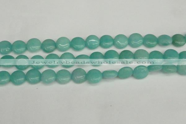 CCN3822 15.5 inches 14mm flat round candy jade beads wholesale