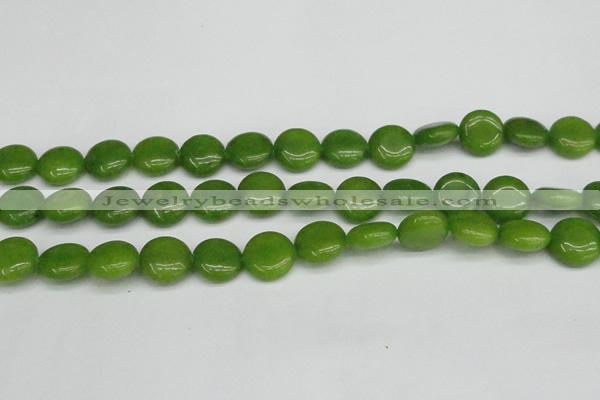 CCN3823 15.5 inches 14mm flat round candy jade beads wholesale