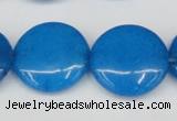 CCN3832 15.5 inches 20mm flat round candy jade beads wholesale