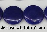 CCN3833 15.5 inches 20mm flat round candy jade beads wholesale