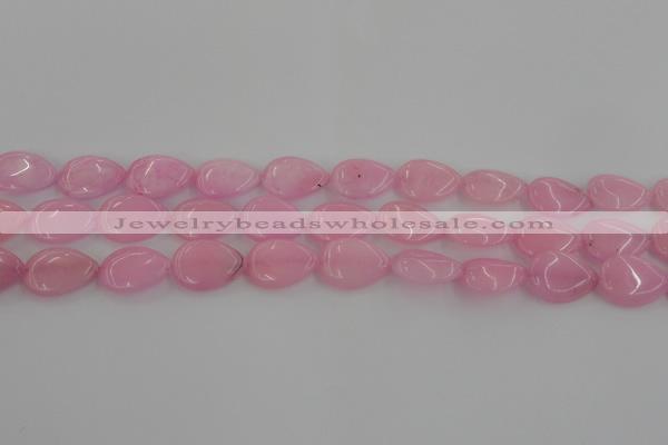 CCN3860 15.5 inches 13*18mm flat teardrop candy jade beads