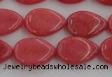 CCN3861 15.5 inches 13*18mm flat teardrop candy jade beads