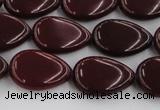 CCN3865 15.5 inches 13*18mm flat teardrop candy jade beads