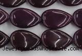 CCN3866 15.5 inches 13*18mm flat teardrop candy jade beads