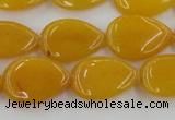 CCN3867 15.5 inches 13*18mm flat teardrop candy jade beads