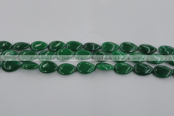 CCN3869 15.5 inches 13*18mm flat teardrop candy jade beads