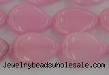 CCN3875 15.5 inches 15*20mm flat teardrop candy jade beads