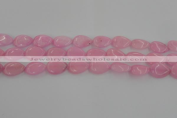 CCN3875 15.5 inches 15*20mm flat teardrop candy jade beads