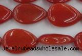 CCN3878 15.5 inches 15*20mm flat teardrop candy jade beads