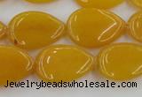 CCN3882 15.5 inches 15*20mm flat teardrop candy jade beads