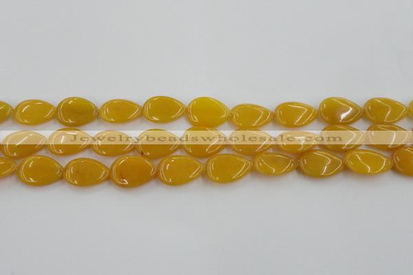 CCN3882 15.5 inches 15*20mm flat teardrop candy jade beads