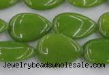 CCN3883 15.5 inches 15*20mm flat teardrop candy jade beads