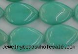 CCN3885 15.5 inches 15*20mm flat teardrop candy jade beads