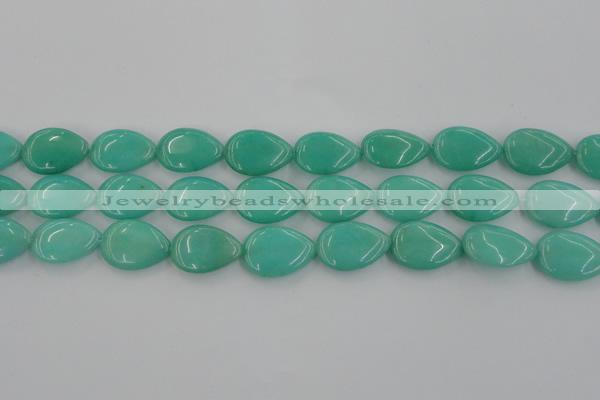 CCN3885 15.5 inches 15*20mm flat teardrop candy jade beads