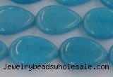 CCN3886 15.5 inches 15*20mm flat teardrop candy jade beads