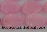 CCN3890 15.5 inches 18*25mm flat teardrop candy jade beads