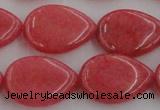 CCN3891 15.5 inches 18*25mm flat teardrop candy jade beads