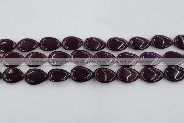 CCN3896 15.5 inches 18*25mm flat teardrop candy jade beads