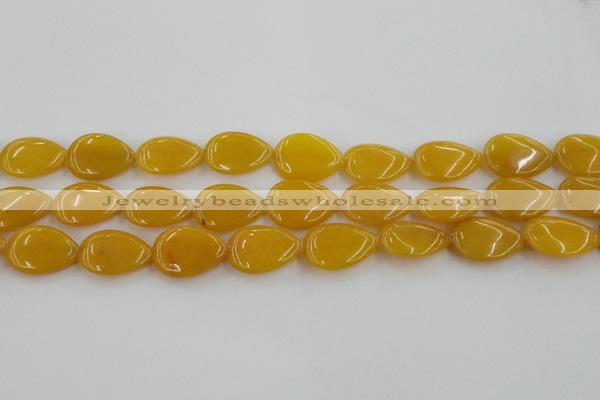 CCN3897 15.5 inches 18*25mm flat teardrop candy jade beads