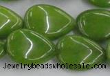 CCN3898 15.5 inches 18*25mm flat teardrop candy jade beads