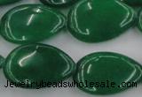 CCN3899 15.5 inches 18*25mm flat teardrop candy jade beads