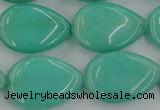 CCN3900 15.5 inches 18*25mm flat teardrop candy jade beads