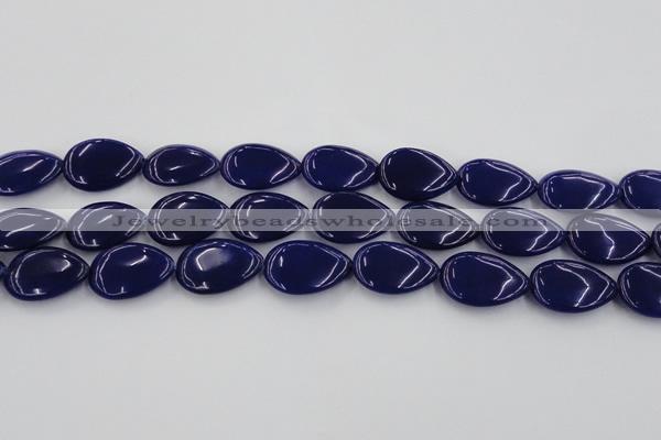 CCN3903 15.5 inches 18*25mm flat teardrop candy jade beads