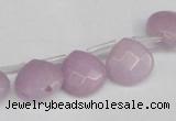 CCN3910 Top-drilled 13*13mm briolette candy jade beads wholesale