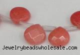 CCN3912 Top-drilled 13*13mm briolette candy jade beads wholesale