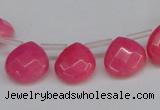 CCN3914 Top-drilled 13*13mm briolette candy jade beads wholesale