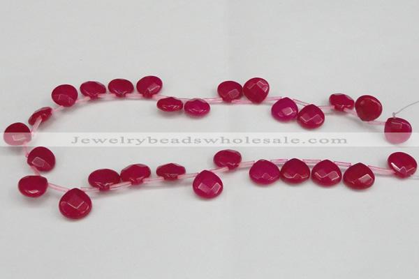 CCN3916 Top-drilled 13*13mm briolette candy jade beads wholesale