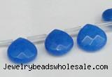 CCN3920 Top-drilled 13*13mm briolette candy jade beads wholesale