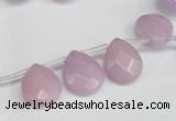 CCN3926 Top-drilled 12*15mm briolette candy jade beads wholesale