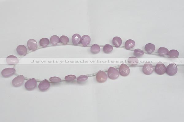 CCN3926 Top-drilled 12*15mm briolette candy jade beads wholesale