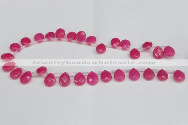 CCN3929 Top-drilled 12*15mm briolette candy jade beads wholesale