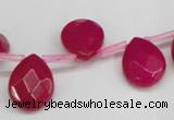 CCN3930 Top-drilled 12*15mm briolette candy jade beads wholesale