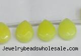 CCN3933 Top-drilled 12*15mm briolette candy jade beads wholesale