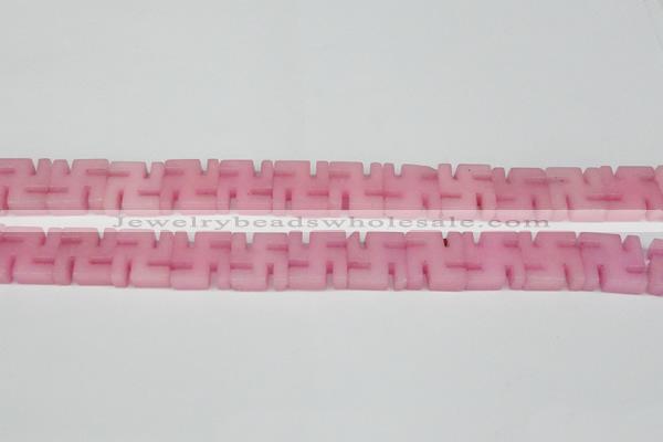 CCN3955 15.5 inches 20*20mm svastika candy jade beads wholesale