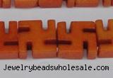 CCN3957 15.5 inches 20*20mm svastika candy jade beads wholesale