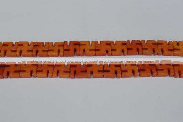 CCN3957 15.5 inches 20*20mm svastika candy jade beads wholesale