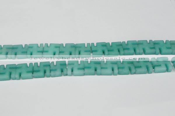 CCN3961 15.5 inches 20*20mm svastika candy jade beads wholesale