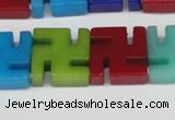 CCN3966 15.5 inches 20*20mm svastika candy jade beads wholesale