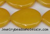 CCN3970 15.5 inches 30*40mm flat teardrop candy jade beads