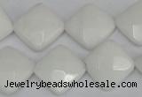 CCN400 15.5 inches 15*15mm faceted diamond candy jade beads